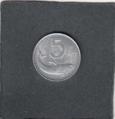 Beschrijving: 5 Lire  FISH  